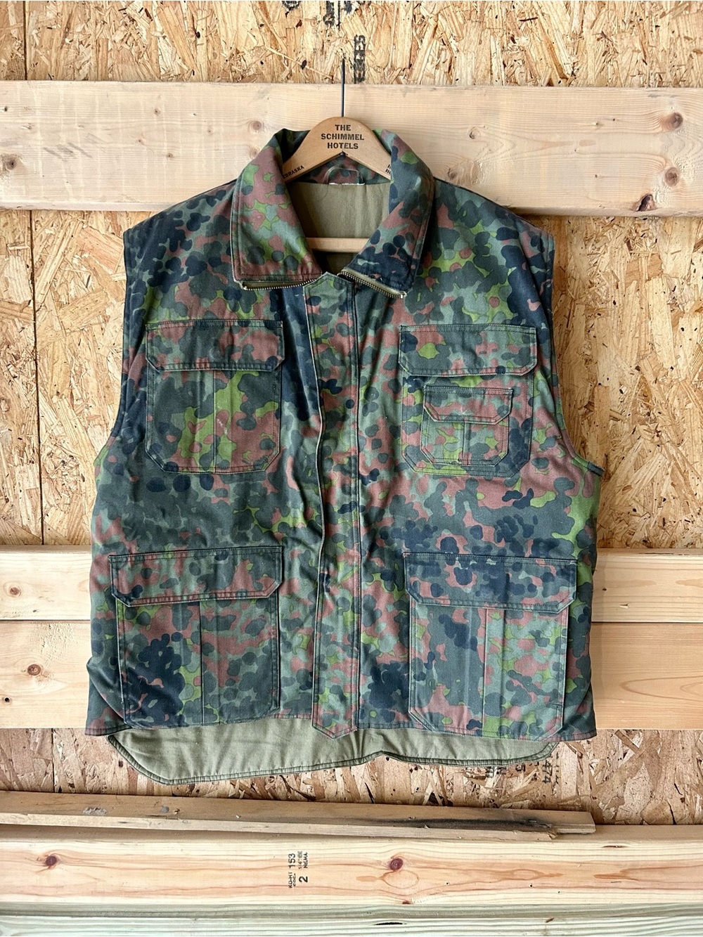 Vintage Camo Waxed Canvas Hunting Vest